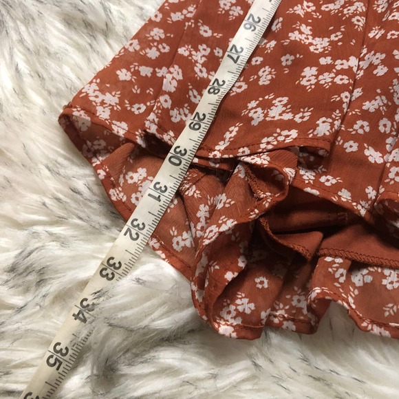 Daytrip Floral Print Sleeveless Orange & White Mini Dress Small - Picture 8 of 13